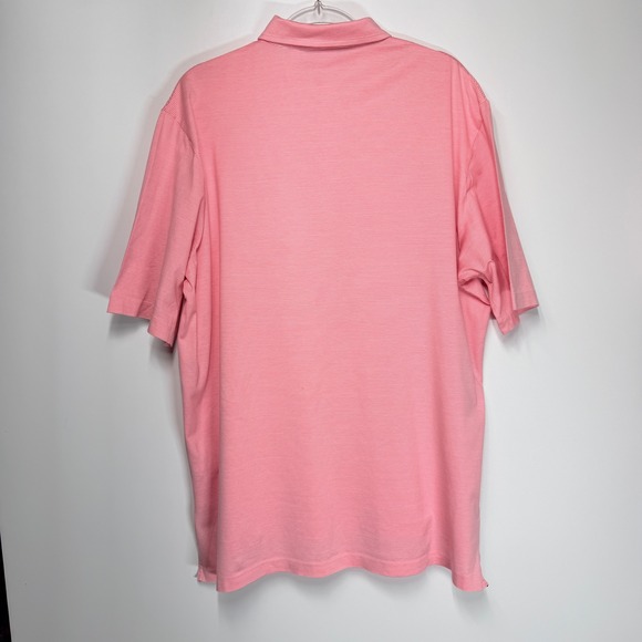 Polo Golf Ralph Lauren Pink Micro-Striped 100% Pima Cotton Polo Shirt Size L - Picture 5 of 11